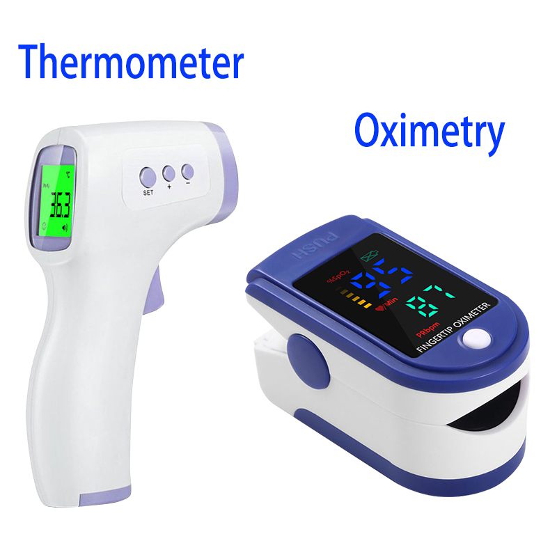 Pulse Oximeter - Termometer Digital LED dengan Lampu Latar