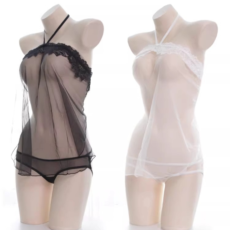 Bandage - Set Gaun Tidur Transparan Anime Lace
